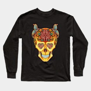 Sugarskull in love set with gems day of the dead. Long Sleeve T-Shirt